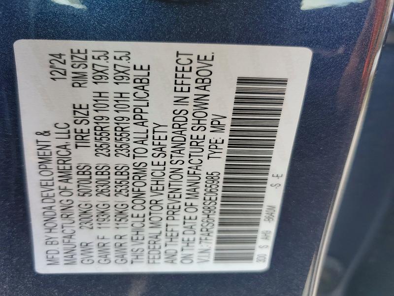 Aukcja sprzedaży 2025 Honda Cr-v, vin: 7FARS6H98SE065985, numer aukcji: 76906605
