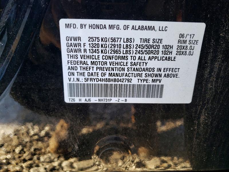 2017 Acura Mdx მანქანა იყიდება აუქციონზე, vin: 5FRYD4H88HB042792, აუქციონის ნომერი: 77333025