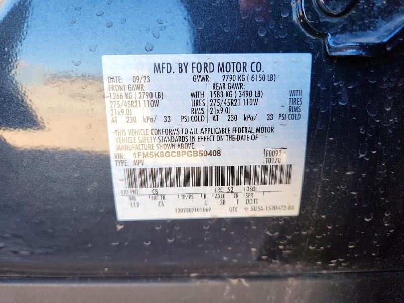 Aukcja sprzedaży 2023 Ford Explorer, vin: 1FM5K8GC8PGB59408, numer aukcji: 78860125