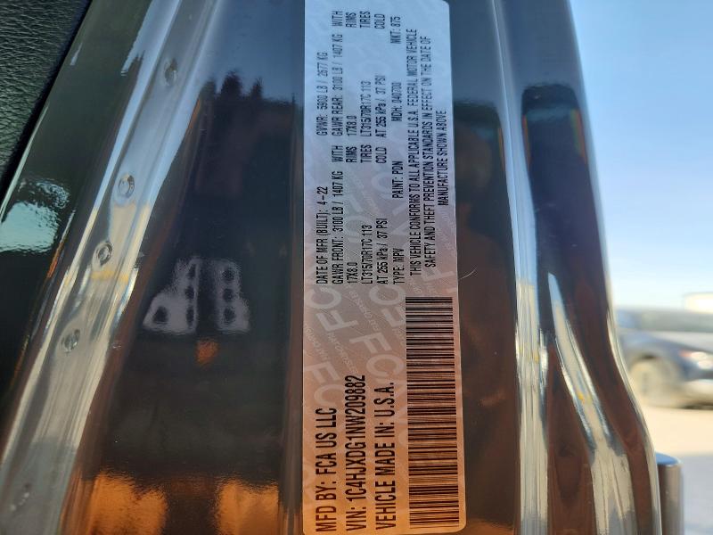 78828135 :رقم المزاد ، 1C4HJXDG1NW209882 vin ، 2022 Jeep Wrangler Unlimited مزاد بيع