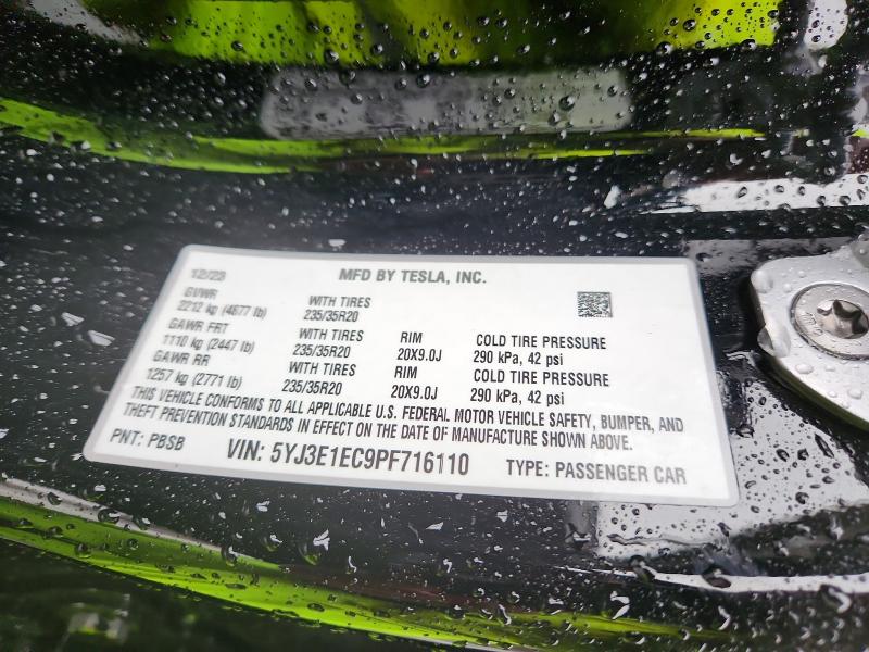 Продажа на аукционе авто 2023 Tesla Model 3, vin: 5YJ3E1EC9PF716110, номер лота: 77724985