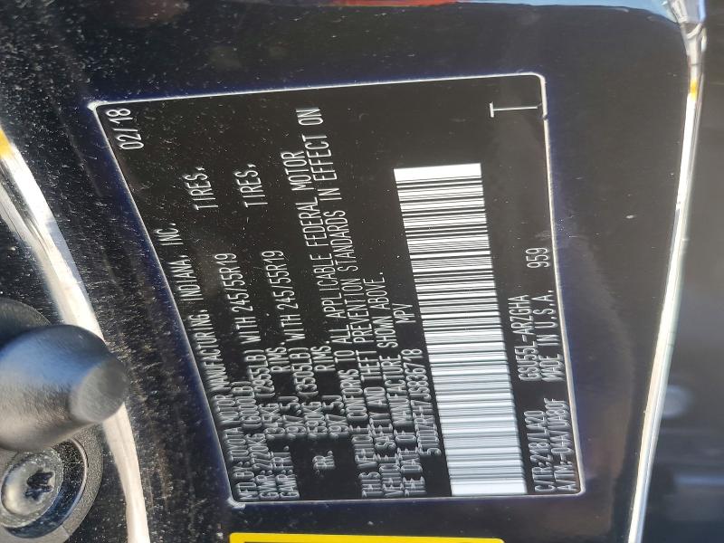78643155 :رقم المزاد ، 5TDDZRFH7JS836718 vin ، 2018 Toyota Highlander مزاد بيع