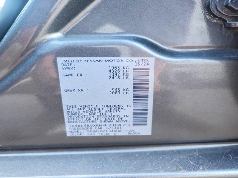 Продаж на аукціоні авто 2024 Nissan Altima, vin: 1N4BL4BVXRN428471, номер лоту: 78989055