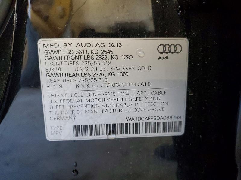 Aukcja sprzedaży 2013 Audi Q5, vin: WA1DGAFP5DA066769, numer aukcji: 47461216