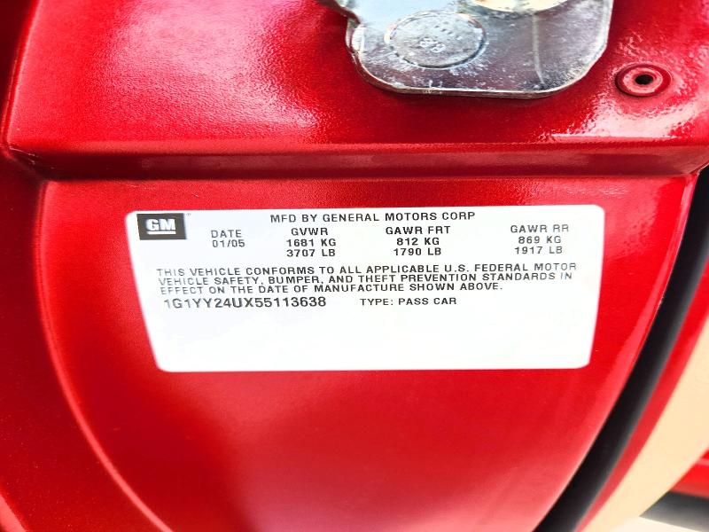 76003675 :رقم المزاد ، 1G1YY24UX55113638 vin ، 2005 Chevrolet Corvette مزاد بيع