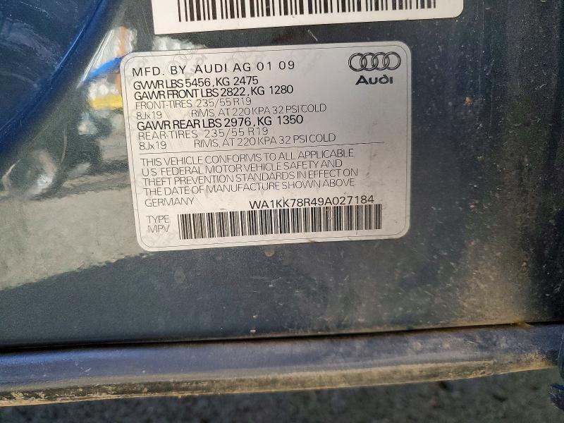 Aukcja sprzedaży 2009 Audi Q5, vin: WA1KK78R49A027184, numer aukcji: 79020415