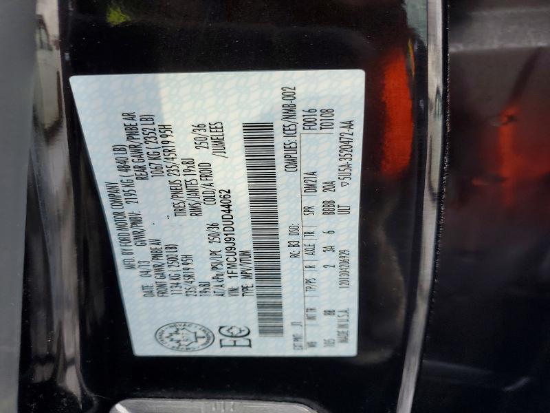 2013 Ford Escape მანქანა იყიდება აუქციონზე, vin: 1FMCU9J91DUD44062, აუქციონის ნომერი: 75515495