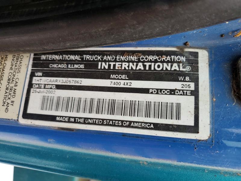 Продажа на аукционе авто 2003 International 7000, vin: 1HTWCAARX3J057862, номер лота: 75996925