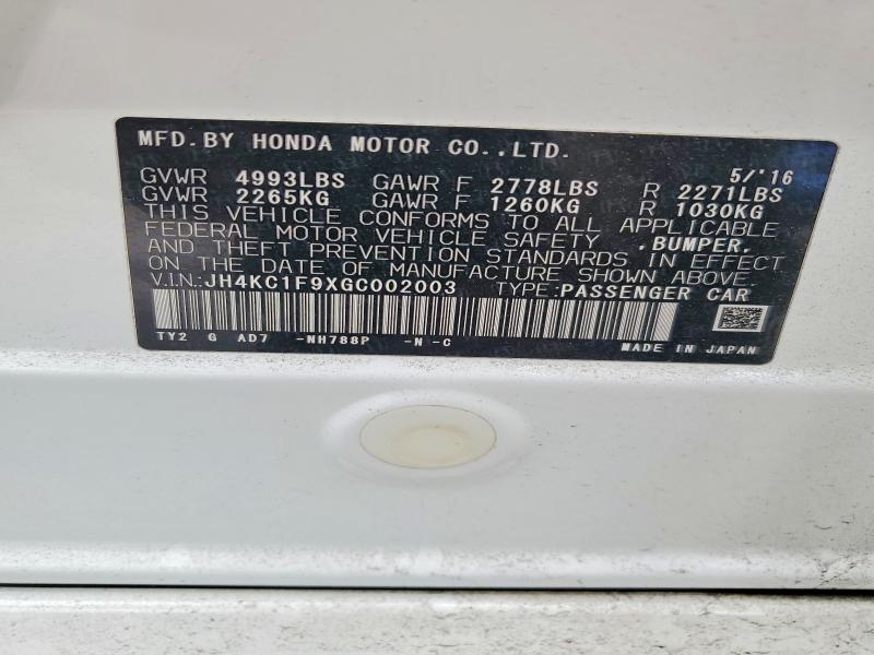 Aukcja sprzedaży 2016 Acura Rlx, vin: JH4KC1F9XGC002003, numer aukcji: 77753905