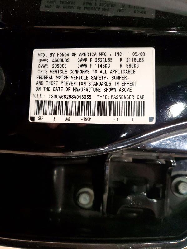 Продажа на аукционе авто 2008 Acura Tl, vin: 19UUA66298A046055, номер лота: 77093485