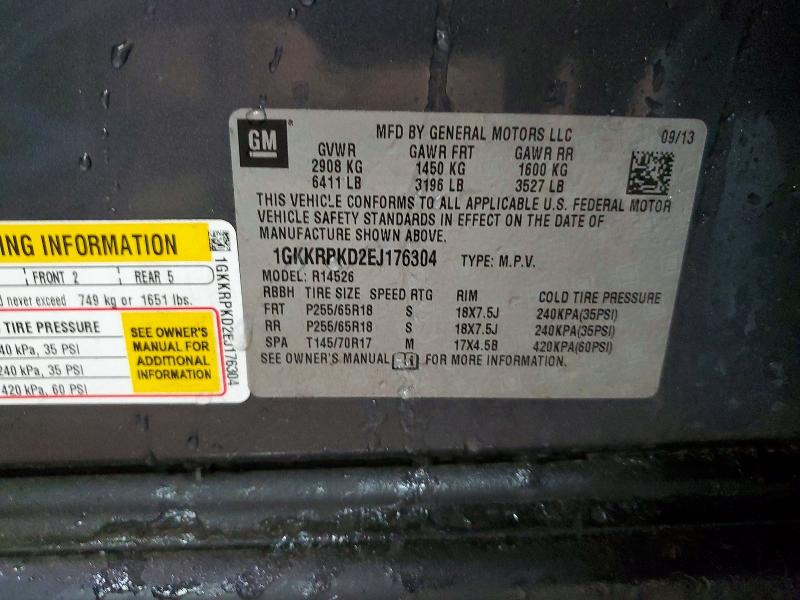 2014 Gmc Acadia მანქანა იყიდება აუქციონზე, vin: 1GKKRPKD2EJ176304, აუქციონის ნომერი: 76948365