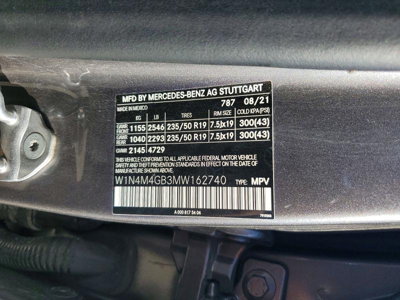 Auction sale of the 2021 Mercedes-benz Glb, vin: W1N4M4GB3MW162740, lot number: 77228155
