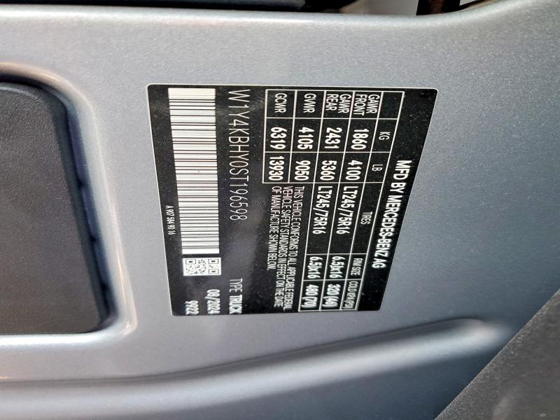 Продаж на аукціоні авто 2025 Mercedes Benz Sprinter, vin: W1Y4KBHY0ST196598, номер лоту: 75674605