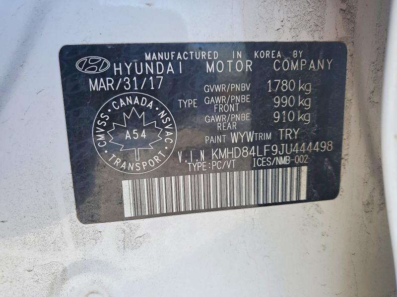 Aukcja sprzedaży 2018 Hyundai Elantra, vin: KMHD84LF9JU444498, numer aukcji: 74206965