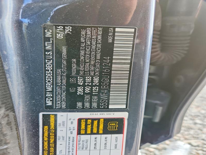 Aukcja sprzedaży 2016 Mercedes-benz C, vin: 55SWF4JB5GU161244, numer aukcji: 79101485
