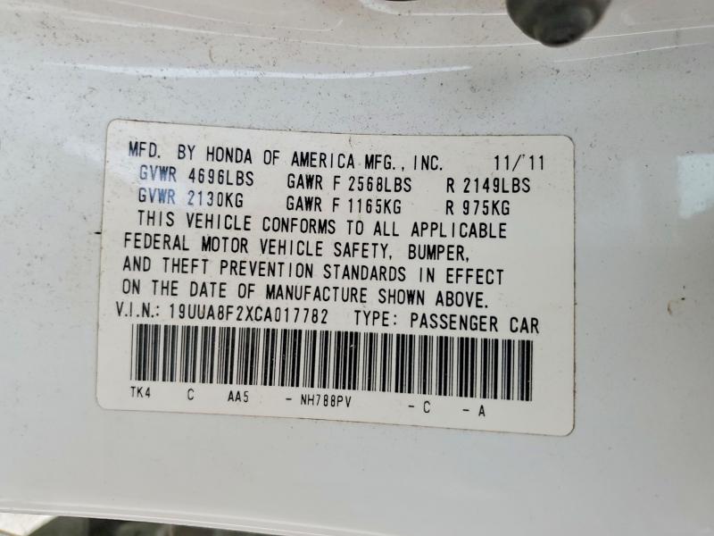 Aukcja sprzedaży 2012 Acura Tl, vin: 19UUA8F2XCA017782, numer aukcji: 77373375