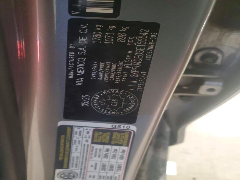Aukcja sprzedaży 2025 Kia K4, vin: 3KPFU4DE0SE155542, numer aukcji: 78123545