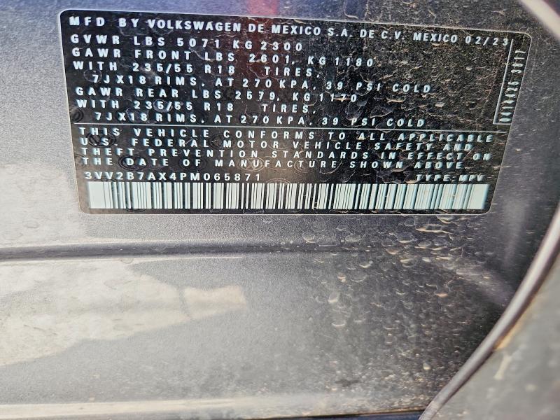 Aukcja sprzedaży 2023 Volkswagen Tiguan, vin: 3VV2B7AX4PM065871, numer aukcji: 78561475