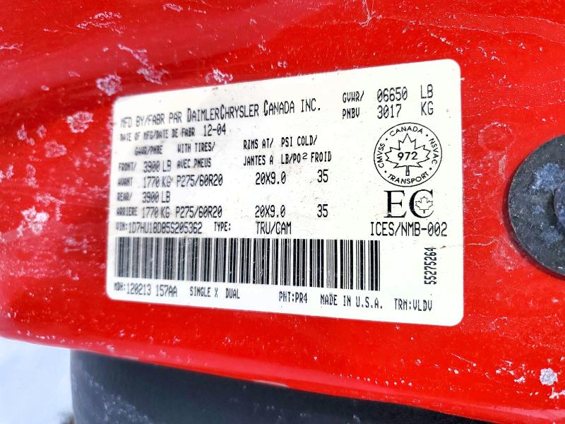 Продажа на аукционе авто 2005 Dodge Ram 1500 S, vin: 1D7HU18D85S205362, номер лота: 75733735