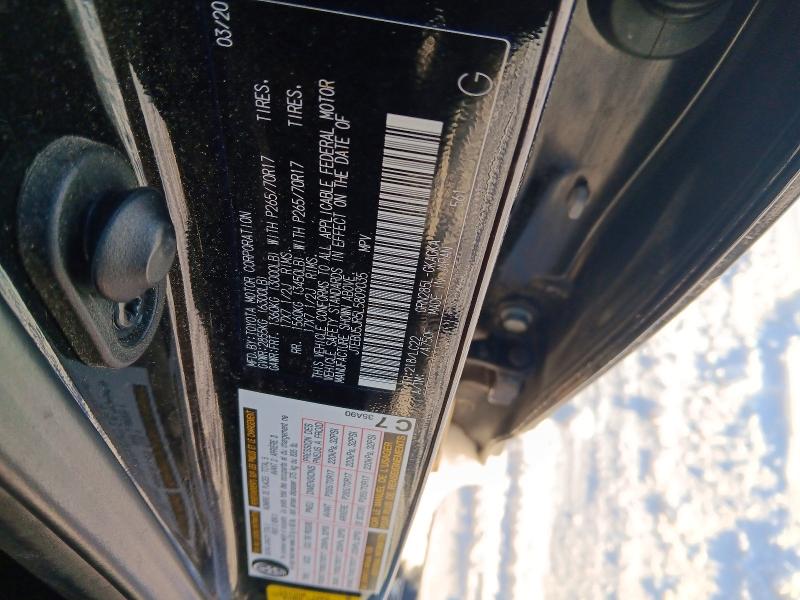 2020 Toyota 4runner მანქანა იყიდება აუქციონზე, vin: JTEBU5JR5L5809035, აუქციონის ნომერი: 95793035
