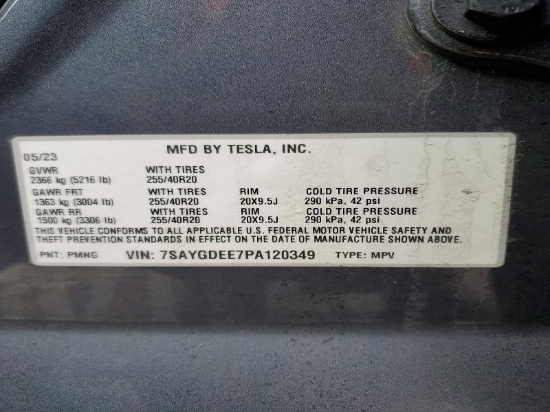 Aukcja sprzedaży 2023 Tesla Model Y, vin: 7SAYGDEE7PA120349, numer aukcji: 78130565