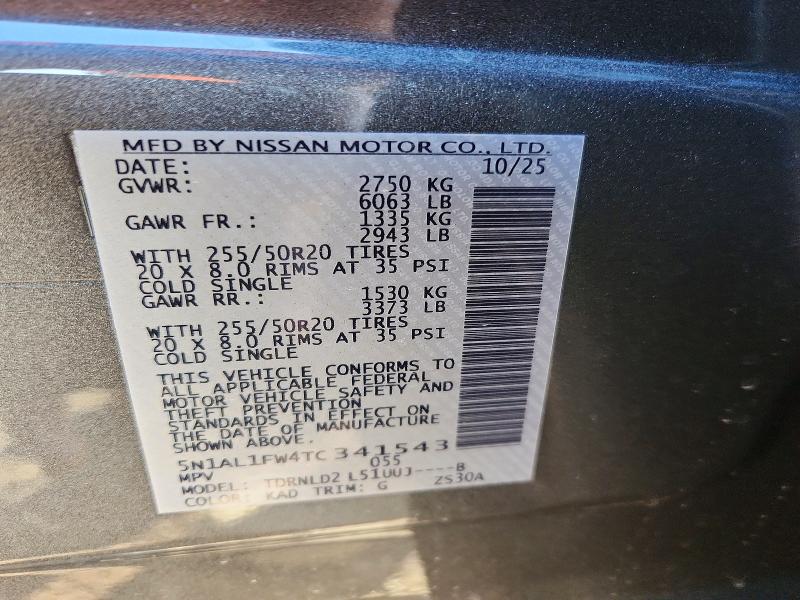 Продажа на аукционе авто 2026 Infiniti Qx60, vin: 5N1AL1FW4TC341543, номер лота: 78870795
