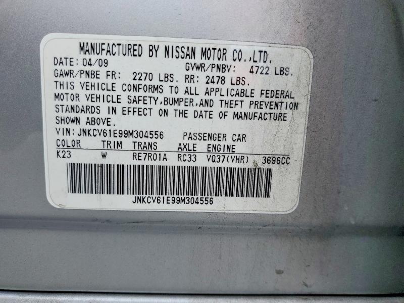 76769965 :رقم المزاد ، JNKCV61E99M304556 vin ، 2009 Infiniti G37 مزاد بيع