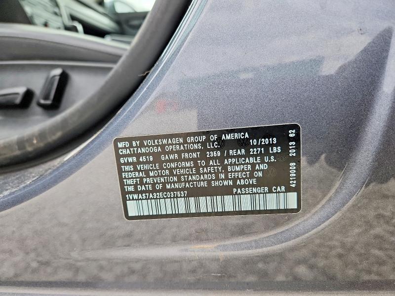 Продаж на аукціоні авто 2014 Volkswagen Passat, vin: 1VWAS7A32EC037537, номер лоту: 77152725