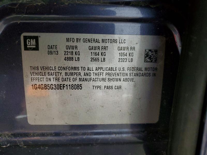 Продаж на аукціоні авто 2014 Buick Lacrosse, vin: 1G4GB5G30EF118085, номер лоту: 78782925