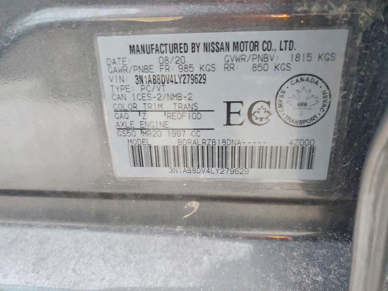 Продажа на аукционе авто 2020 Nissan Sentra, vin: 3N1AB8DV4LY279629, номер лота: 76422875