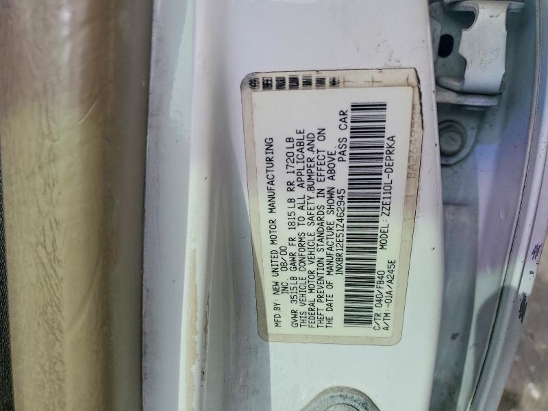 Продажа на аукционе авто 2001 Toyota Corolla, vin: 1NXBR12E51Z462945, номер лота: 77135735
