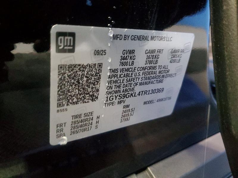 Aukcja sprzedaży 2026 Cadillac Escalade, vin: 1GYS9GKL4TR130369, numer aukcji: 78492355