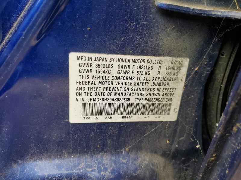 Продажа на аукционе авто 2010 Honda Fit, vin: JHMGE8H29AS020885, номер лота: 76339715