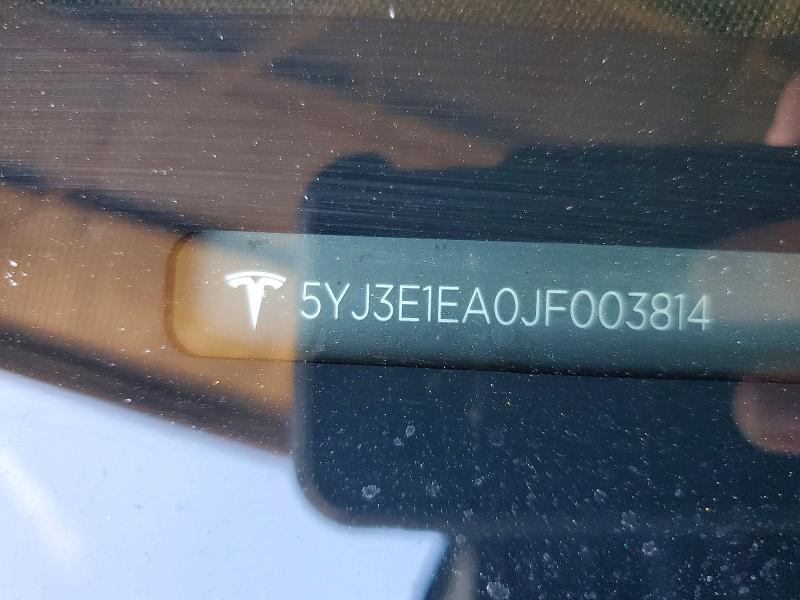 Продаж на аукціоні авто 2018 Tesla Model 3, vin: 5YJ3E1EA0JF003814, номер лоту: 79257235