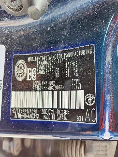 Aukcja sprzedaży 2017 Toyota Corolla, vin: 2T1BURHE4HC790664, numer aukcji: 76967365