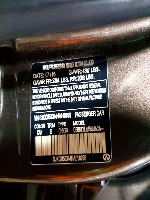 Продажа на аукционе авто 2017 Infiniti Qx30 Base, vin: SJKCH5CR4HA018095, номер лота: 75551065