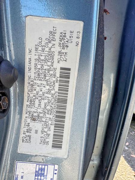 2004 Toyota Sienna Ce მანქანა იყიდება აუქციონზე, vin: 5TDZA23C64S209476, აუქციონის ნომერი: 76873025