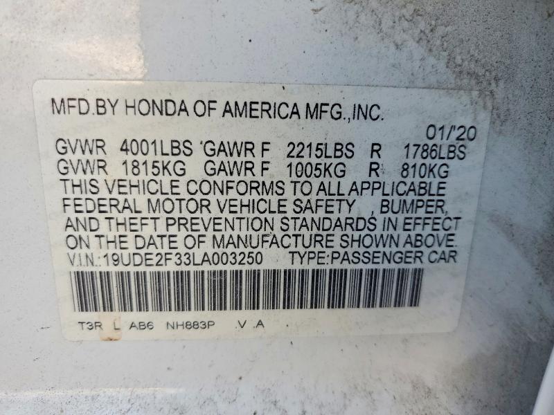Продажа на аукционе авто 2020 Acura Ilx, vin: 19UDE2F33LA003250, номер лота: 77372325