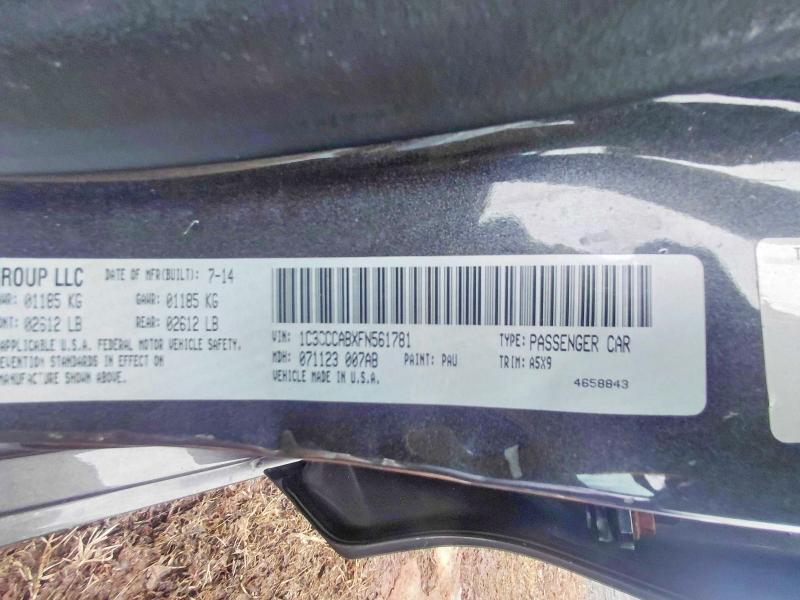 79636945 :رقم المزاد ، 1C3CCCABXFN561781 vin ، 2015 Chrysler 200 مزاد بيع