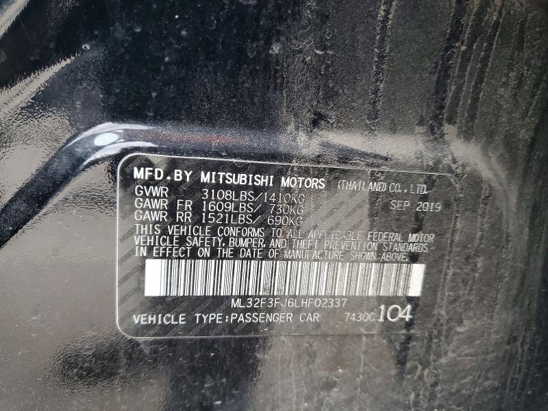Продаж на аукціоні авто 2020 Mitsubishi Mirage, vin: ML32F3FJ6LHF02337, номер лоту: 76350835