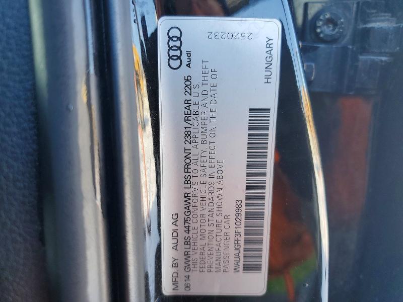 Aukcja sprzedaży 2015 Audi A3, vin: WAUAJGFF3F1029983, numer aukcji: 78401345