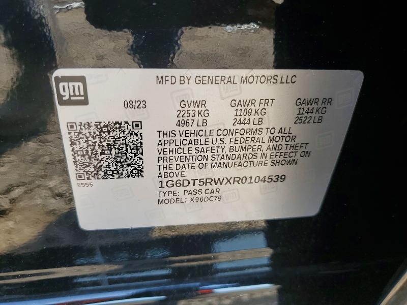 2024 Cadillac Ct5 მანქანა იყიდება აუქციონზე, vin: 1G6DT5RWXR0104539, აუქციონის ნომერი: 76959475