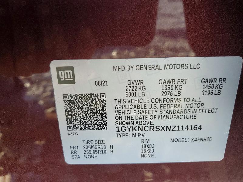 Продажа на аукционе авто 2022 Cadillac Xt5 Premiu, vin: 1GYKNCRSXNZ114164, номер лота: 76815365