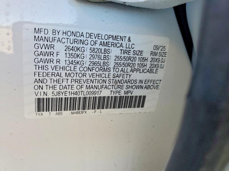 2026 Acura Mdx მანქანა იყიდება აუქციონზე, vin: 5J8YE1H40TL009917, აუქციონის ნომერი: 79159285