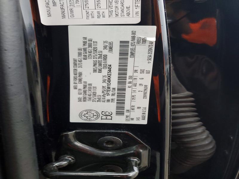2019 Ford F150 მანქანა იყიდება აუქციონზე, vin: 1FTEW1E49KKE54454, აუქციონის ნომერი: 76815665