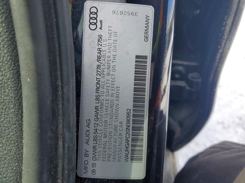 Продажа на аукционе авто 2016 Audi A6, vin: WAUHGAFC2GN080952, номер лота: 78438685