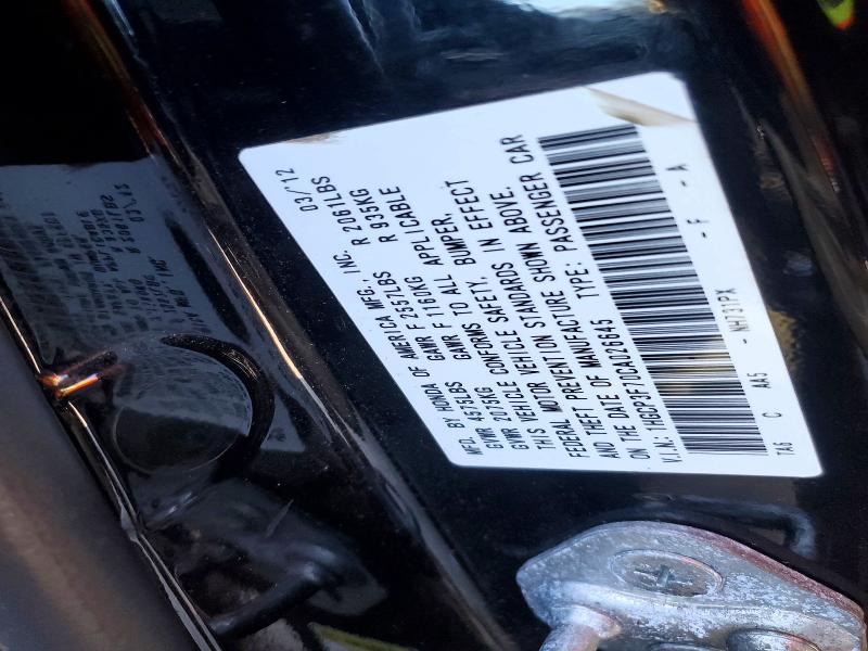 Aukcja sprzedaży 2012 Honda Accord, vin: 1HGCP3F70CA026645, numer aukcji: 76545115