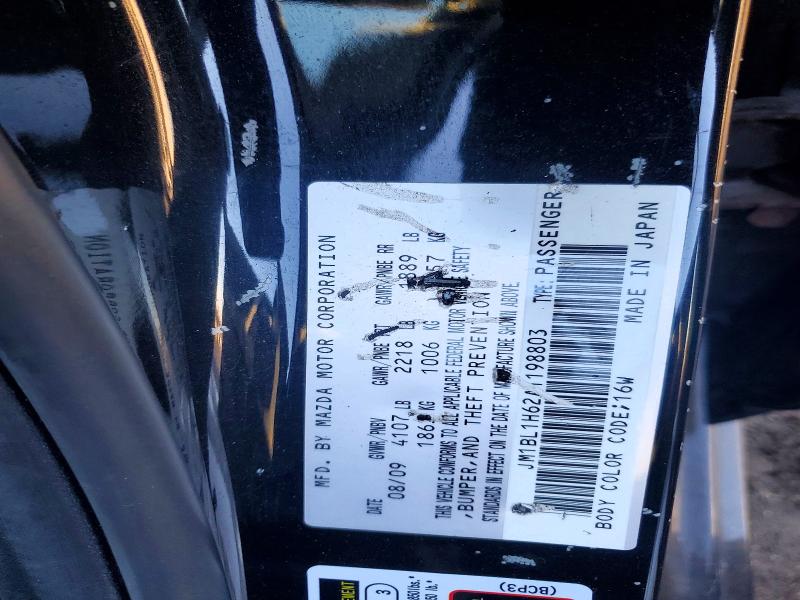 Aukcja sprzedaży 2010 Mazda 3, vin: JM1BL1H62A1198803, numer aukcji: 77458215