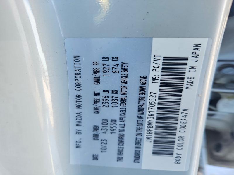 Aukcja sprzedaży 2024 Mazda 3, vin: JM1BPBMY3R1705527, numer aukcji: 76377675