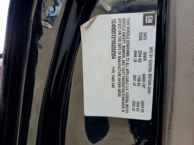 77513725 :رقم المزاد ، 1G4HD57216U202564 vin ، 2006 Buick Lucerne مزاد بيع